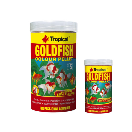 tropical goldfish colour pellet - small - 2 stærðir