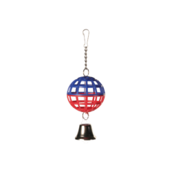 Lattice ball with chain and bell 7cm
