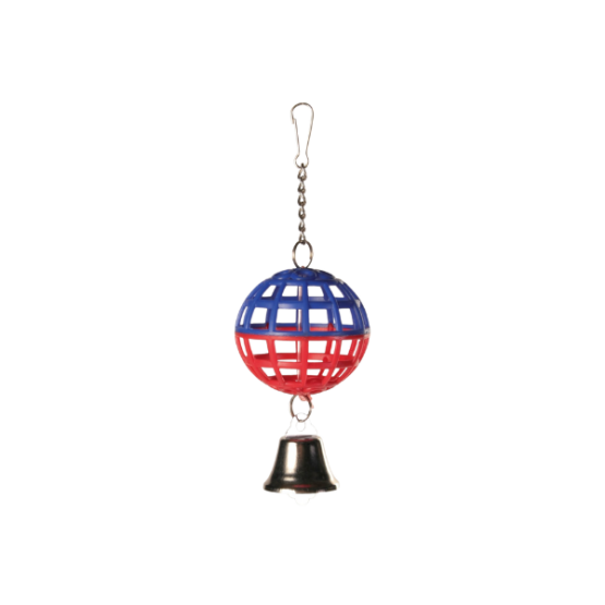 Lattice ball with chain and bell 7cm